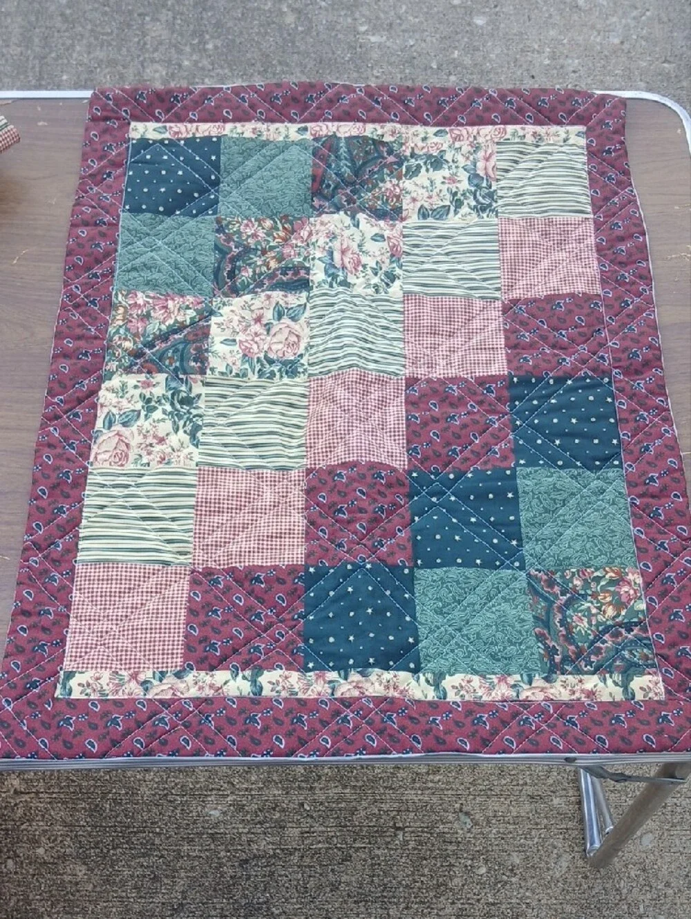 Floral Patchwork Quilted Pillow Shams-2
